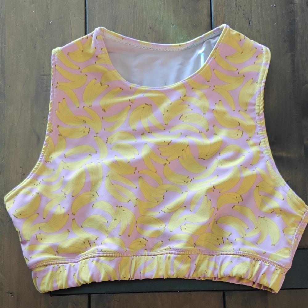 Banana Print Crop Top